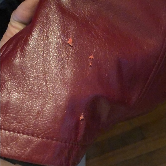 Red leather jacket - Picture 3 of 3